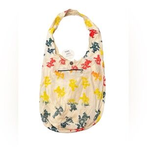 Jayli Colorful Grateful Dead Bear Print Shoulder Bag NWT